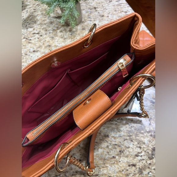 Montana West Handbags Quilted Tote Bag for Women Chain Shoulder Bag 2Pcs Set - Picture 3 of 10